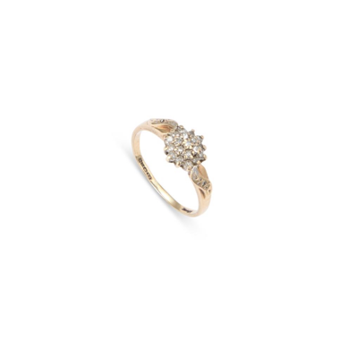 9ct Gold Diamond Cluster Ring 