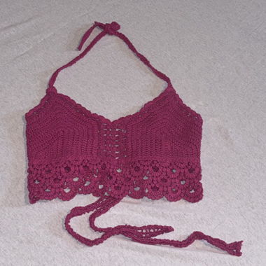 Pinkes Stricktop – handmade & verstellbar