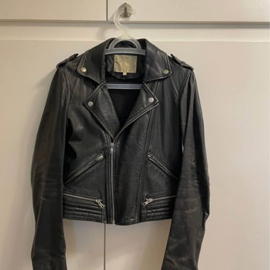 Black Leather Jacket MAJE