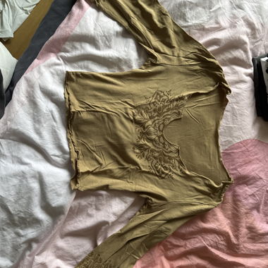 T-shirt à manches longues kaki olive