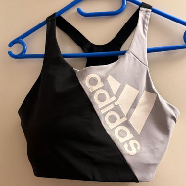 Reggiseno sportivo Adidas nero-grigio
