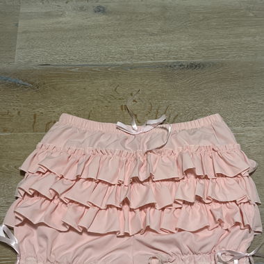 Baby pink ruffle shorts