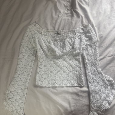 Top in pizzo bianco