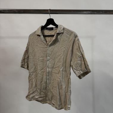 Chemise courte beige