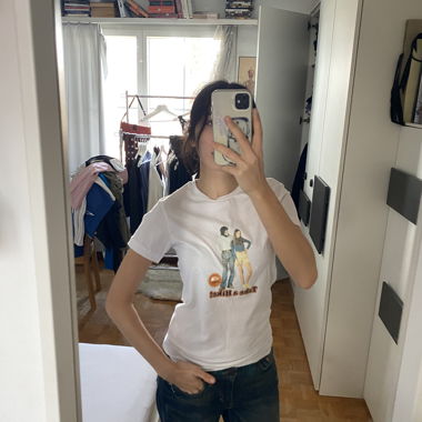 T-shirt blanc graphique The North Face