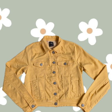 yellow jean jacket