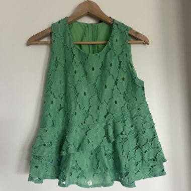 Green Lace Top Size S