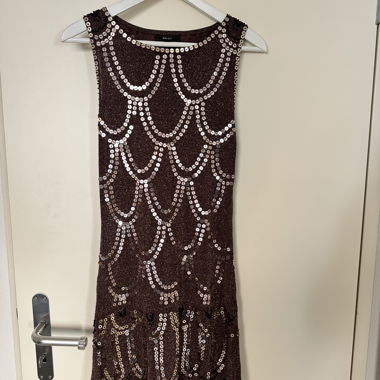 Short party dress with sequin embroidery Mango