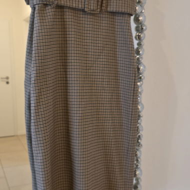 Jupe crayon Zara Woman à carreaux taille haute
