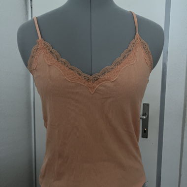 Peach Lace Camisole Top