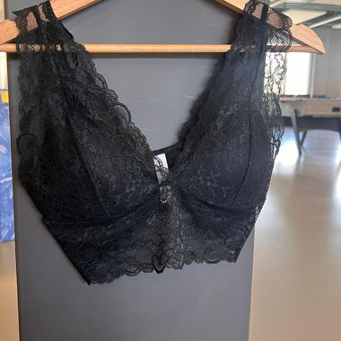 Black lace bralette from Lindex
