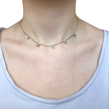 Glambou "Amore"-Halskette / Choker in gold