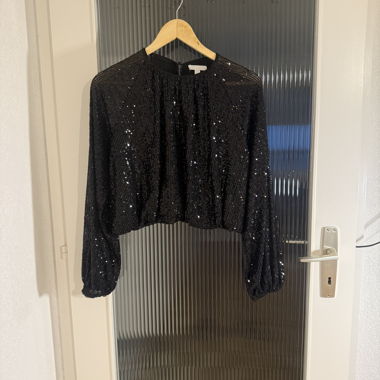 Top noir à paillettes H&M