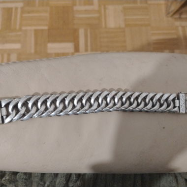 Bracelet à maillons argenté