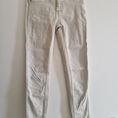 Jeans réversible beige à imprimé python