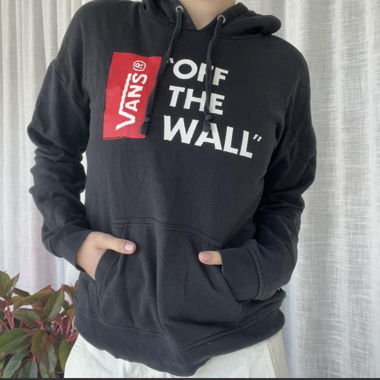 Sweat à capuche Vans noir «Off The Wall»