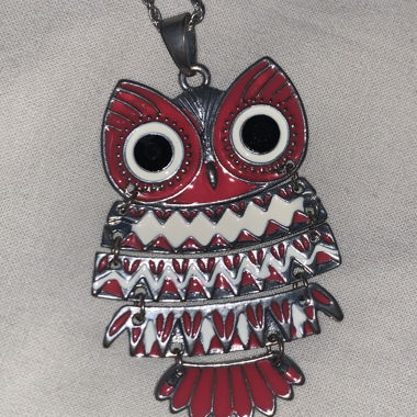 Collana gufo rosso