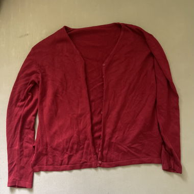 Veste en maille rouge pour femme