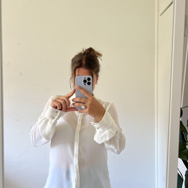 Chemisier blanc pour femme S