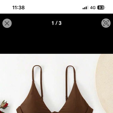 bikini set shein braun