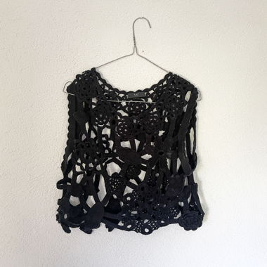 Crochet Black Vest 