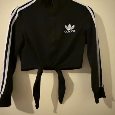 Rare Adidas cropped zip track jacket