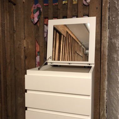 White IKEA Sideboard with Mirror