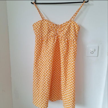 Adorable orange babydoll dress