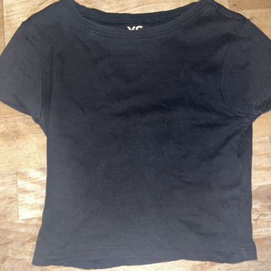 Black Cropped T-Shirt XS