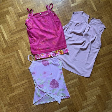 Lot de 3 tops roses femme taille S