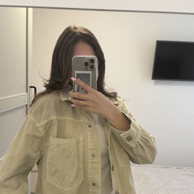 Giacca in velluto a coste beige ZARA