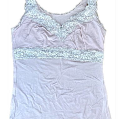 Top in pizzo rosa vintage con ruches y2k