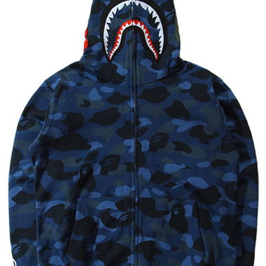 Felpa BAPE con Cappuccio a Squalo