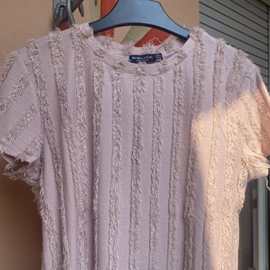 Maglia rosa - strisce pelose 
