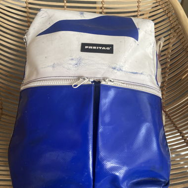 Freitag Fringe Backpack blue/white