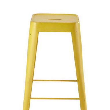 Set mit 3: Metall-Hocker gelb