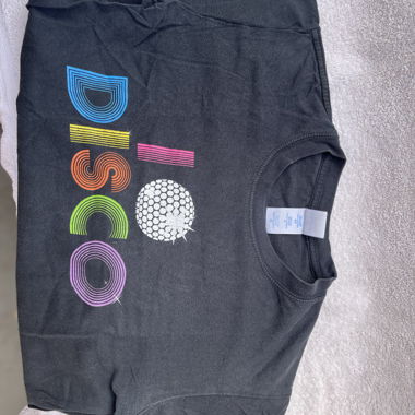 Black disco T-shirt