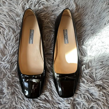 Ballerine Prada nere in pelle verniciata