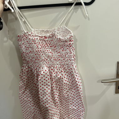 Vestito a canotta con cuoricini