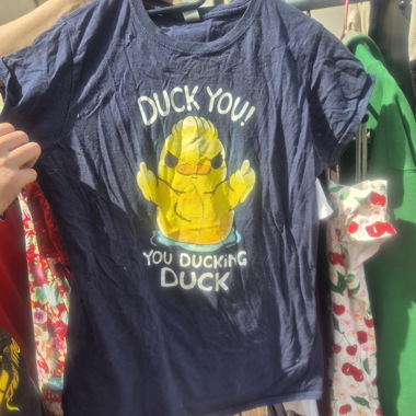 T-shirt duck print navy