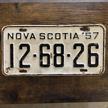 1957 Vintage Autoschild Nova Scotia 126826 Kanada
