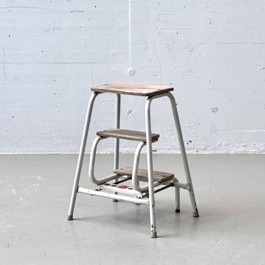 Hailo Klapptritt Hocker aus Stahlrohr, 1970er