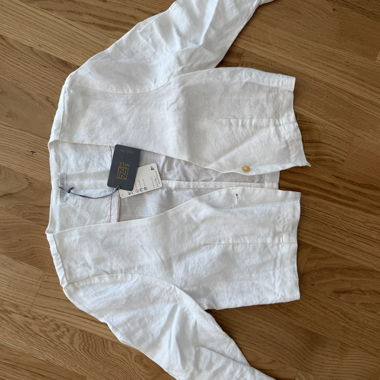 Blazer in lino bianco Nile