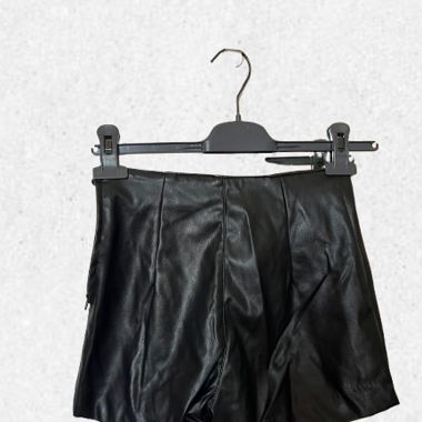 Black Faux Leather Skirt
