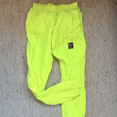 Vintage Neon Yellow Nylon Pants