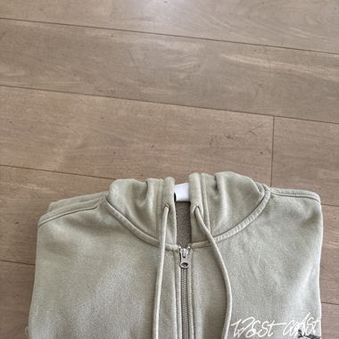 Light Green Sweat Jacket with Print