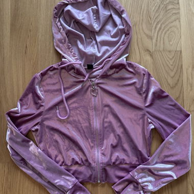 SHEIN Pink Velour Hoodie