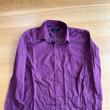 Checked cotton shirt M
