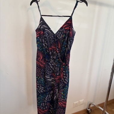 Morgan patterned fitted camisole dress