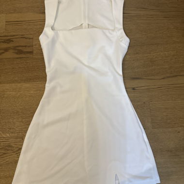 White sleeveless mini dress
